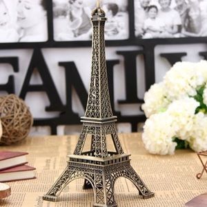 Bronze Tone Paris Eiffel Tower Statue Vintage